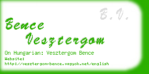 bence vesztergom business card